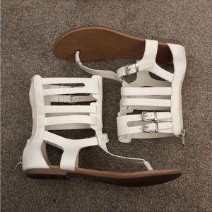 White Gladiator Sandals